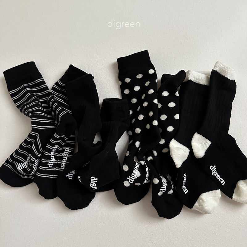 digreen / together black socks