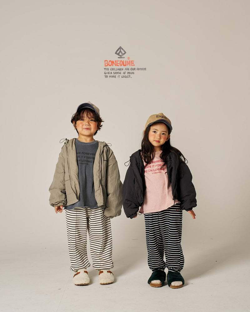 boneoune / wide crop pig tee【for kids, Jr. 】