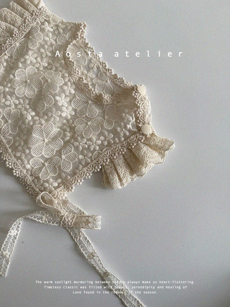 aosta / lace open vest【for baby &kids】