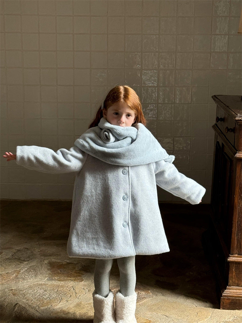 cheng le  / muffler set no collar coat 【for kids , jr 】