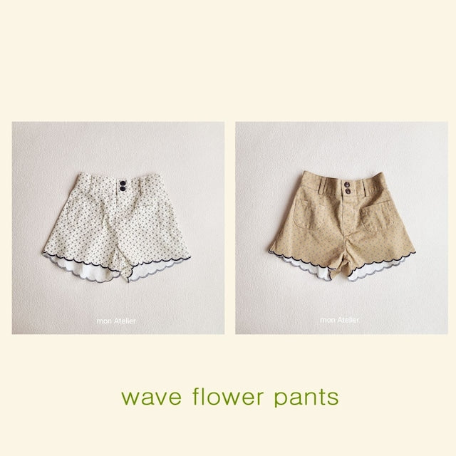 mon atelier / wave flower pants