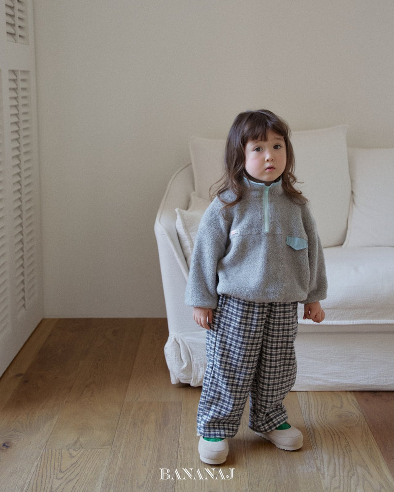 bananaj / cozy check pants【for kids & jr.】