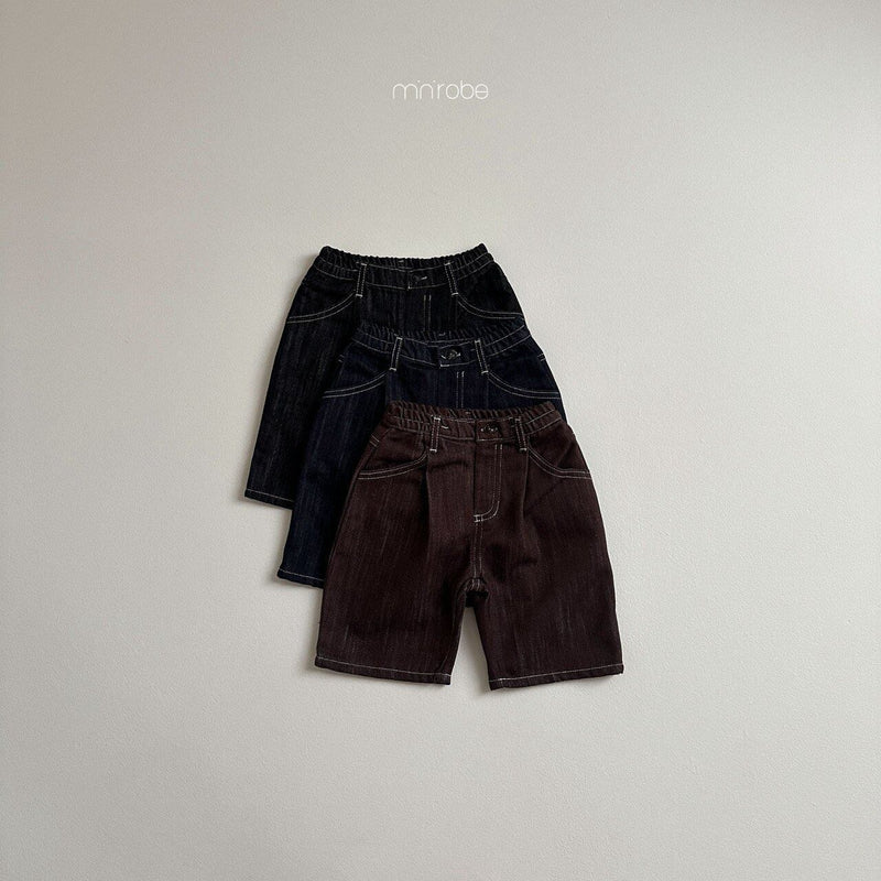 mini robe / pintuck denim pants