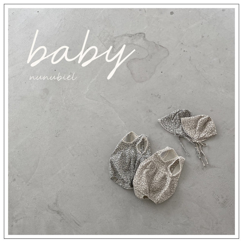 nunubiel/ bebe pancy romper & bonnet