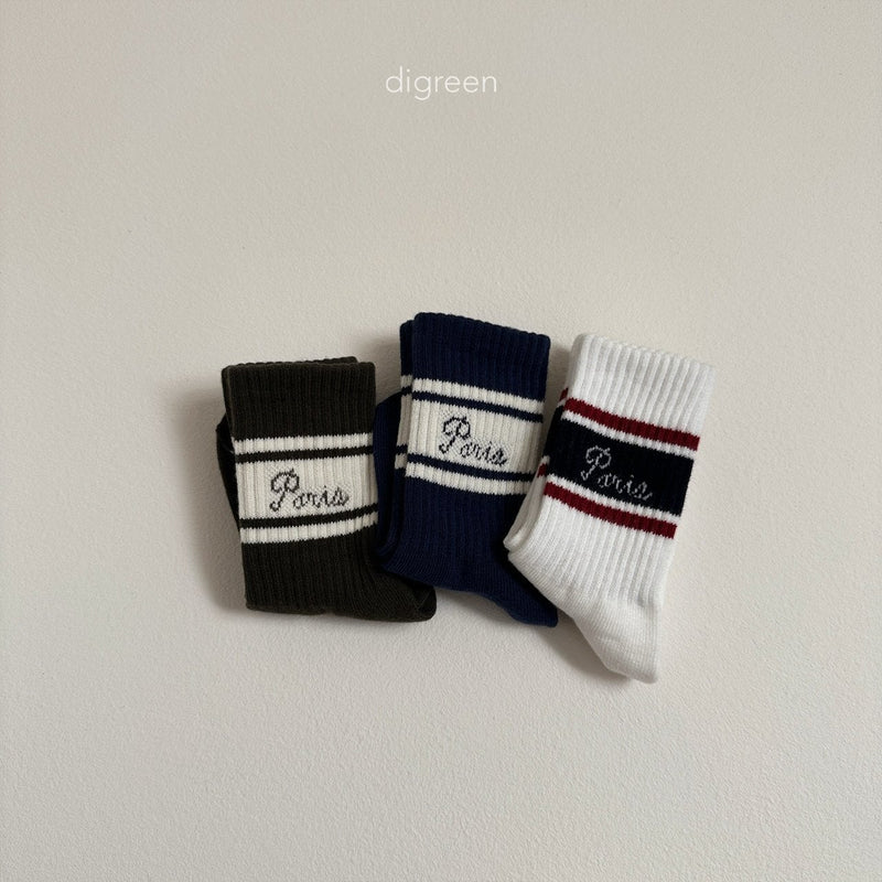 digreen / paris socks (3set)【for kids】