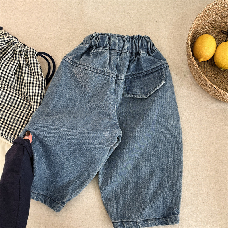 denim cocoon pants【for kids 】