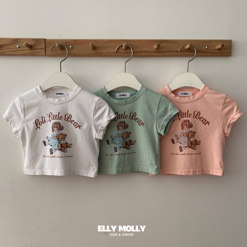 elly molly  / little bear crop tee【for kids, Jr. 】