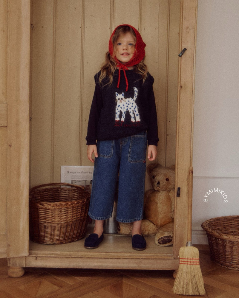 by mimi  / cat knit vest【for kids,Jr. 】