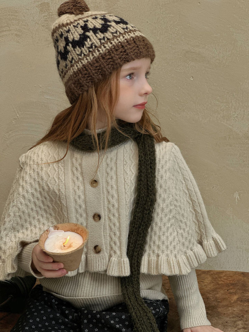 knit mantle coat 【for kids&Jr.】