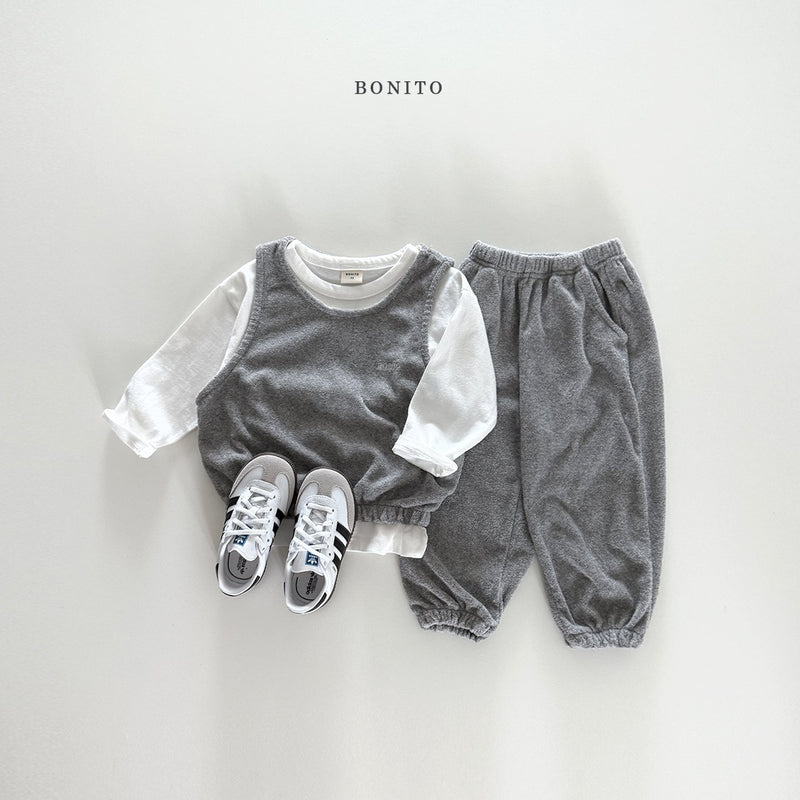 bonito / terry vest set up【for kids&Jr.】