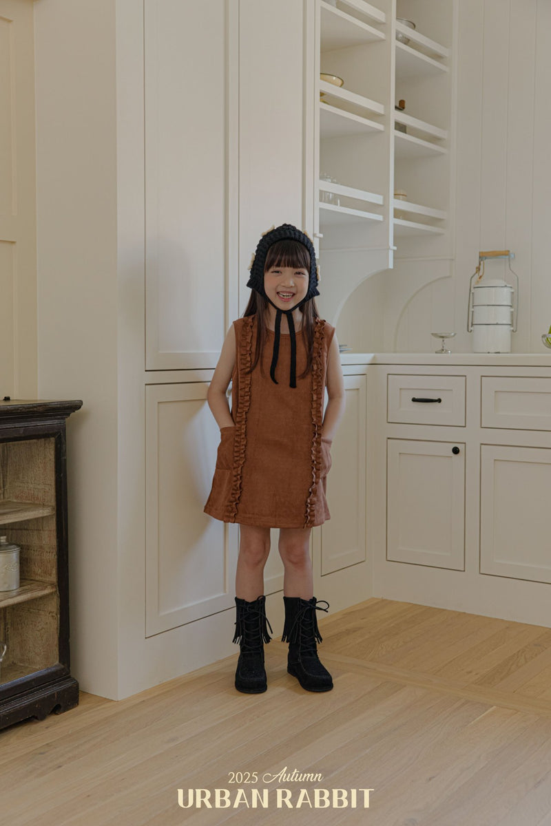 urban rabbit / suède frill one-piece【for kids & Jr.】