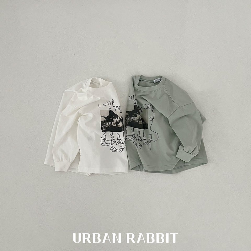 urban rabbit / my cat long t-shirt【for kids & Jr.】