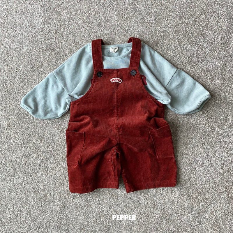 pepper / pepper corduroy overall