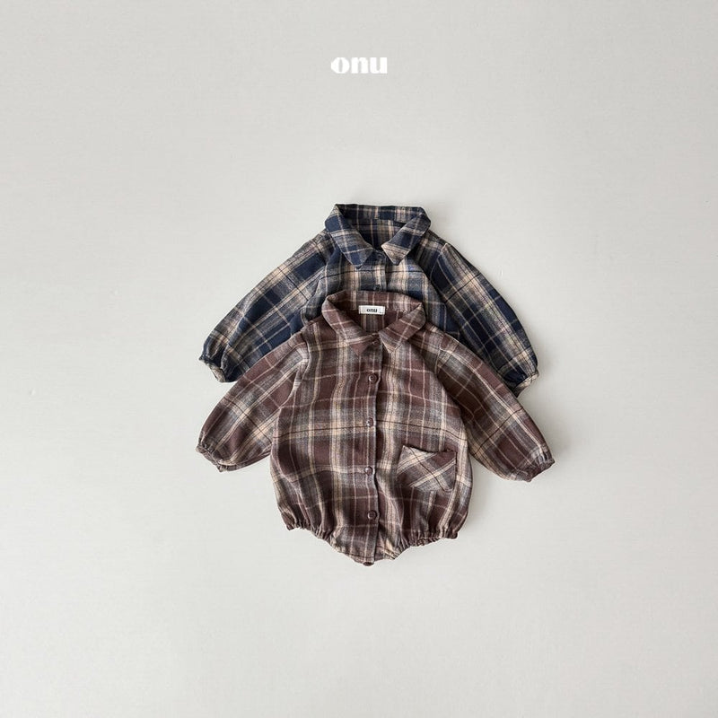 onu / check collar suit【for baby】