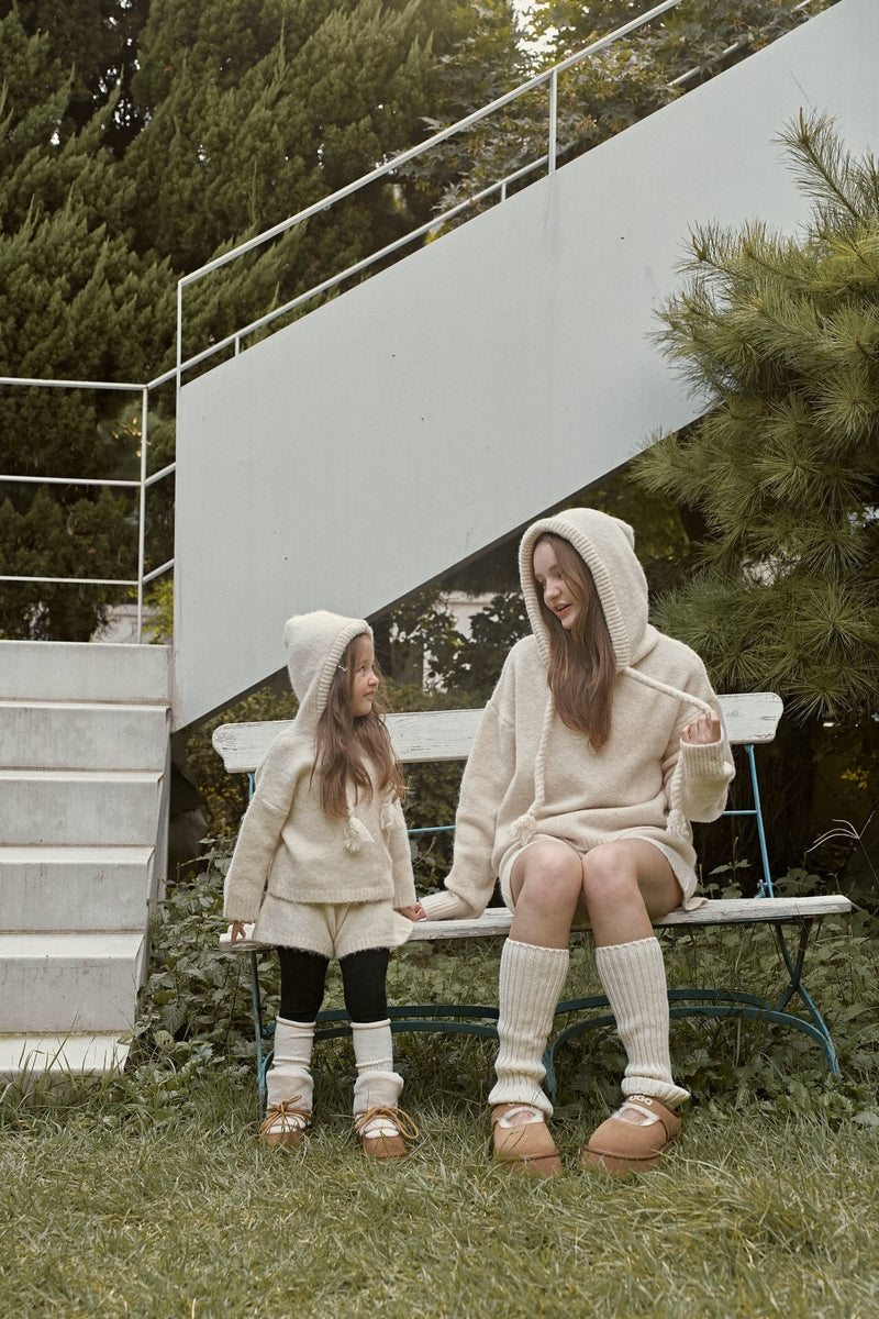 momo ann /  knit hood set【for kids &adult】