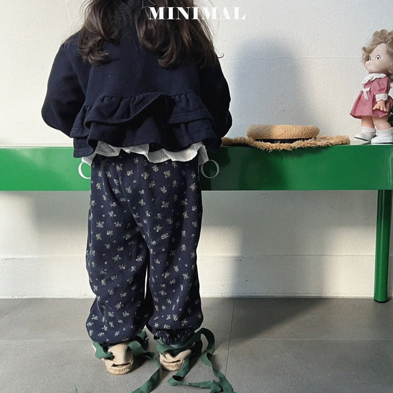 minimal / flower kangkang jogger pants【for kids &Jr.】