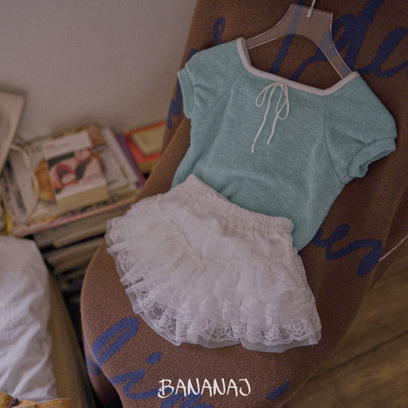 bananaj / ribbon square tee【for kids & jr.】