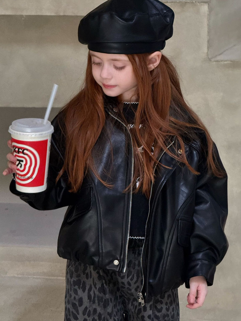 otaly /  leather jacket【for kids , jr】(no.5713)