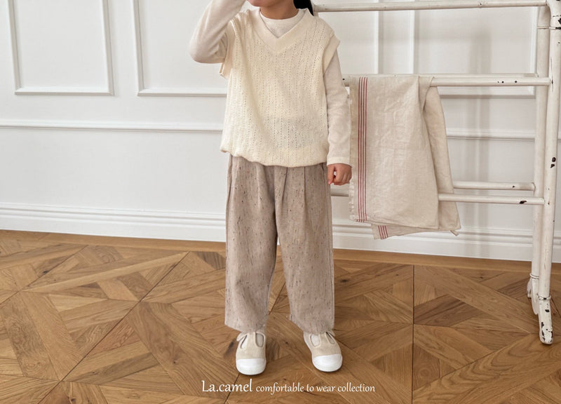 la camel  / tweed pants【for  kids】