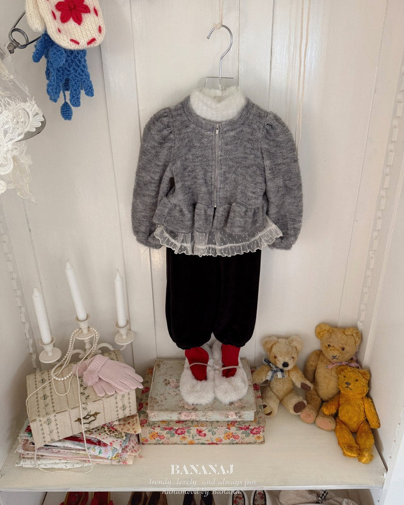 bananaj / moelly zipup cardigan【for kids & jr.】