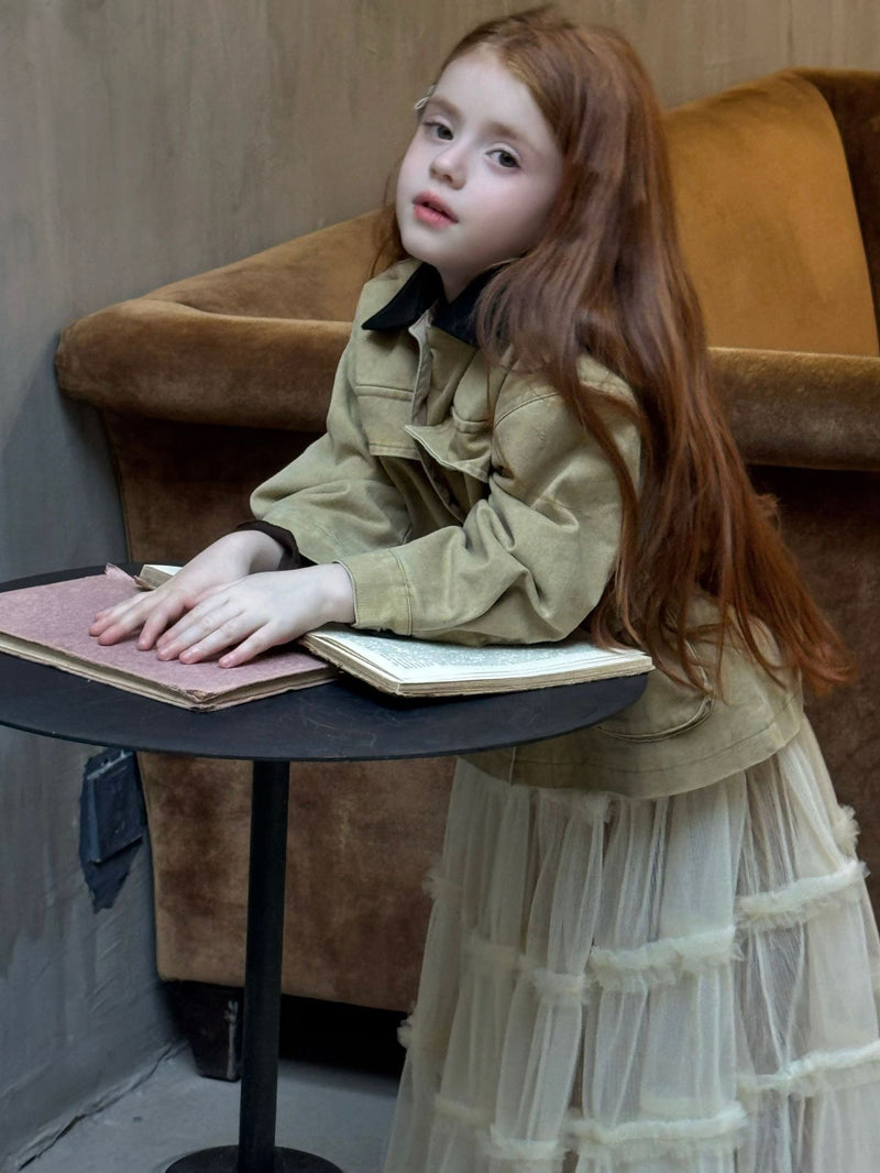 otaly /  leather collar jacket【for kids , jr】(no.5760)