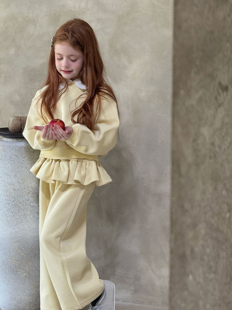 otaly /  collar mtm frill pants set【for kids , jr】(no.5716)