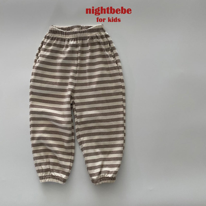 nightbebe / butter stripe jogger pants