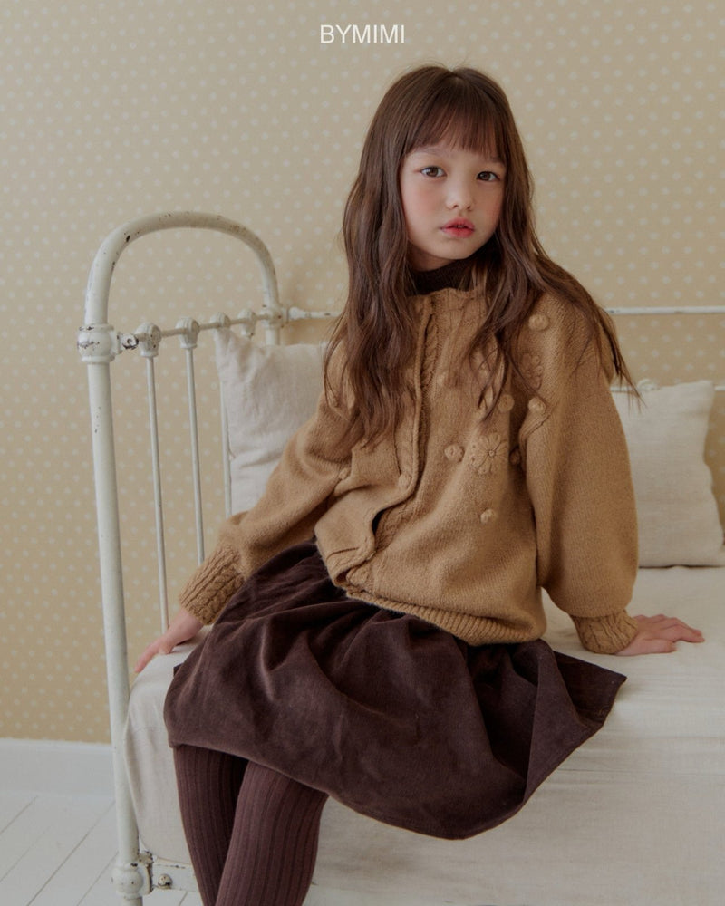 by mimi  / button knit cardigan【for kids , jr】