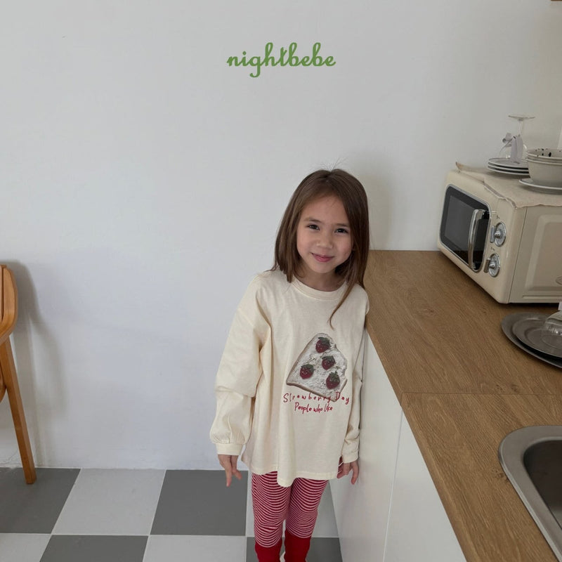 nightbebe / strawberry tee【for kids】