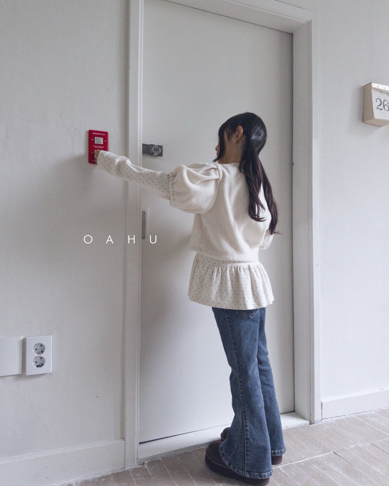 oahu / dot frill t【for kids, Jr. 】