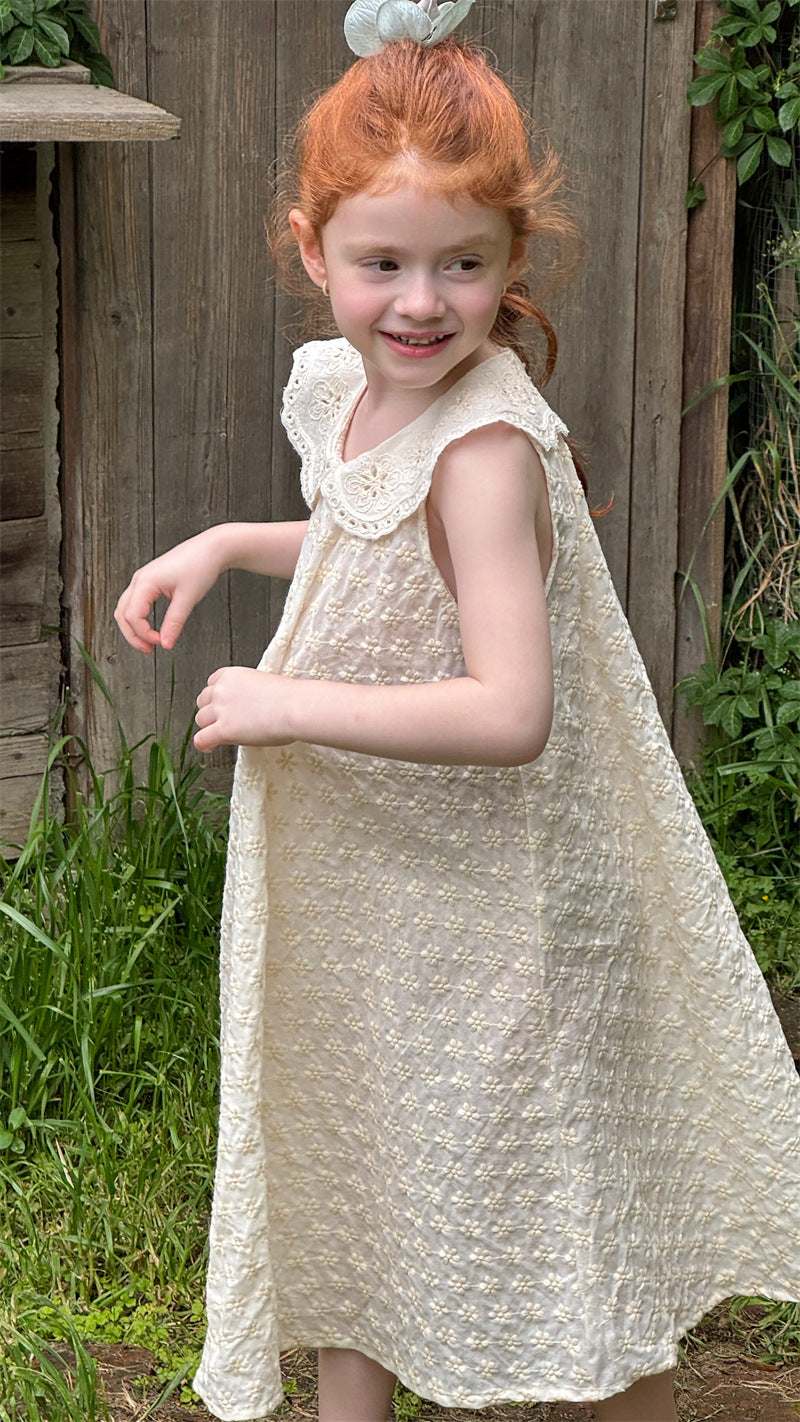 cheng le  /lace neck one-piece【for kids , jr】
