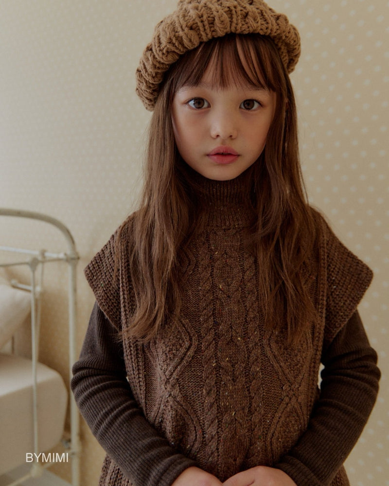 by mimi  / loose knit vest【for kids , jr】