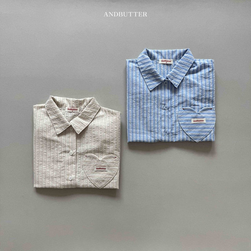 and butter / love point shirt【for kids & jr.】