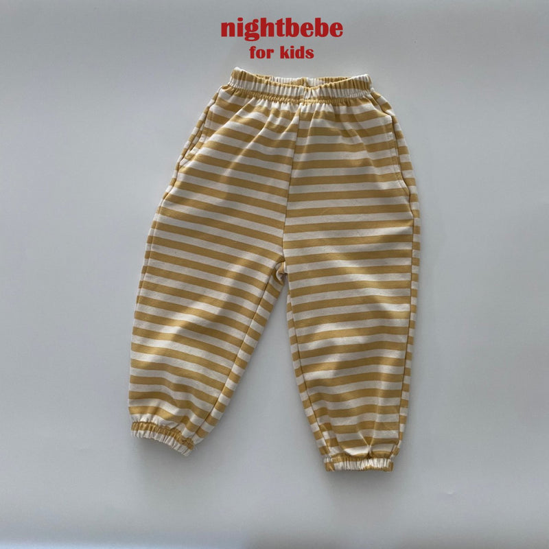 nightbebe / butter stripe jogger pants