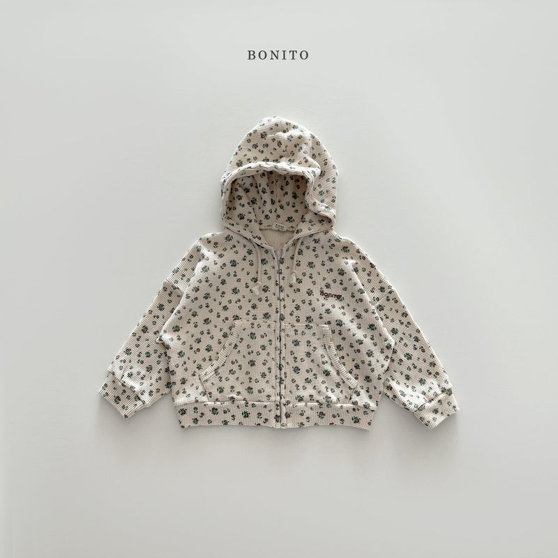 bonito / waffle hood zip up 【for kids&Jr.】