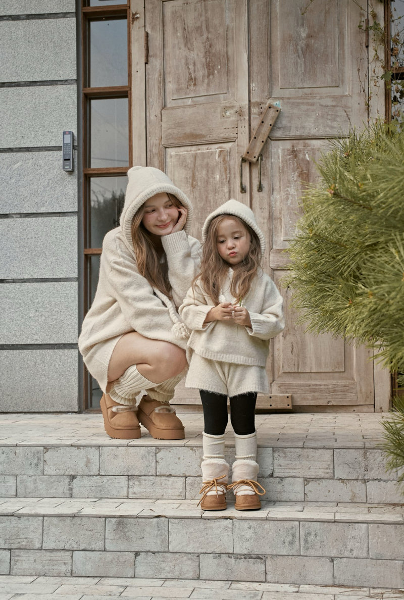 momo ann /  knit hood set【for kids &adult】