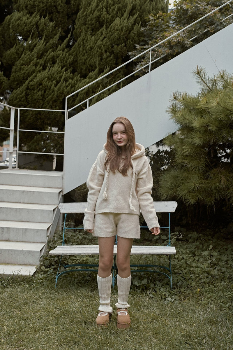 momo ann /  knit hood set【for kids &adult】