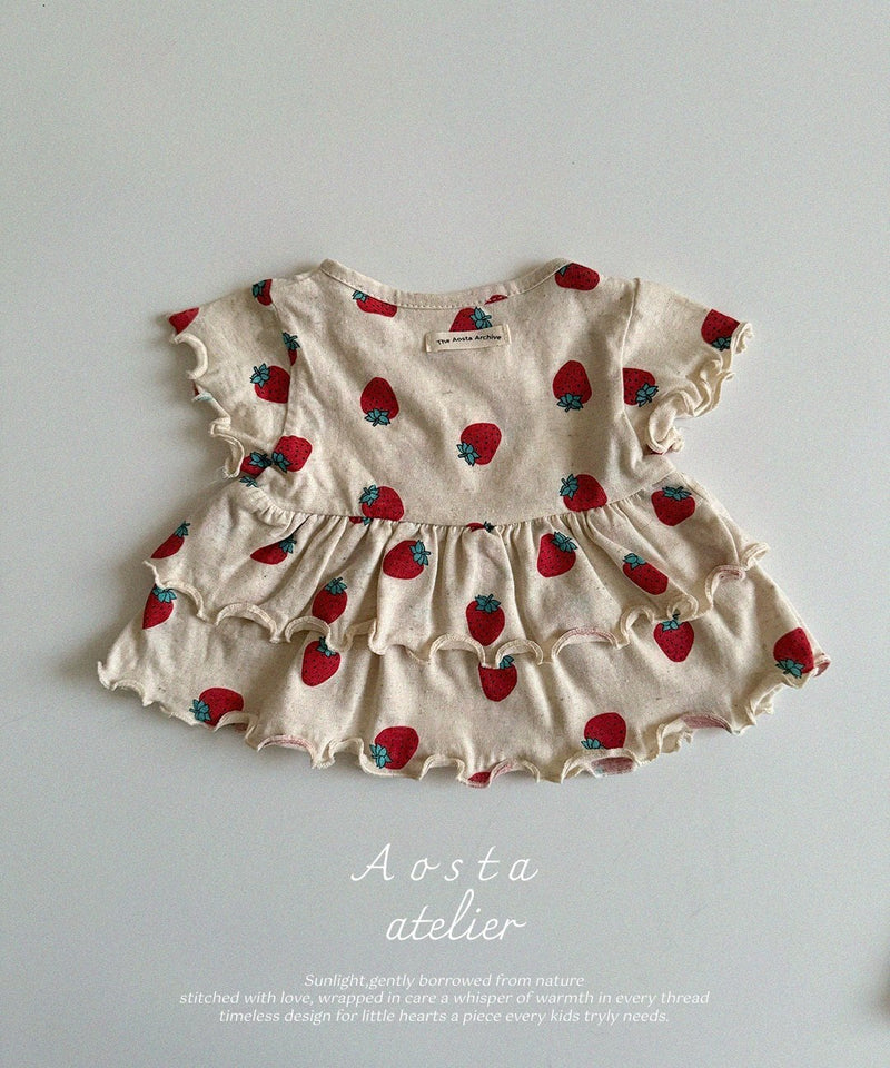 aosta / linen frill blouse【for baby &kids】