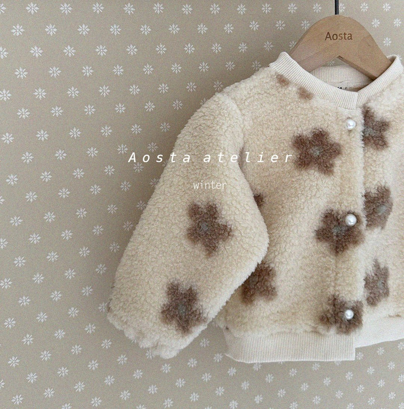 aosta / camellia fur cardigan