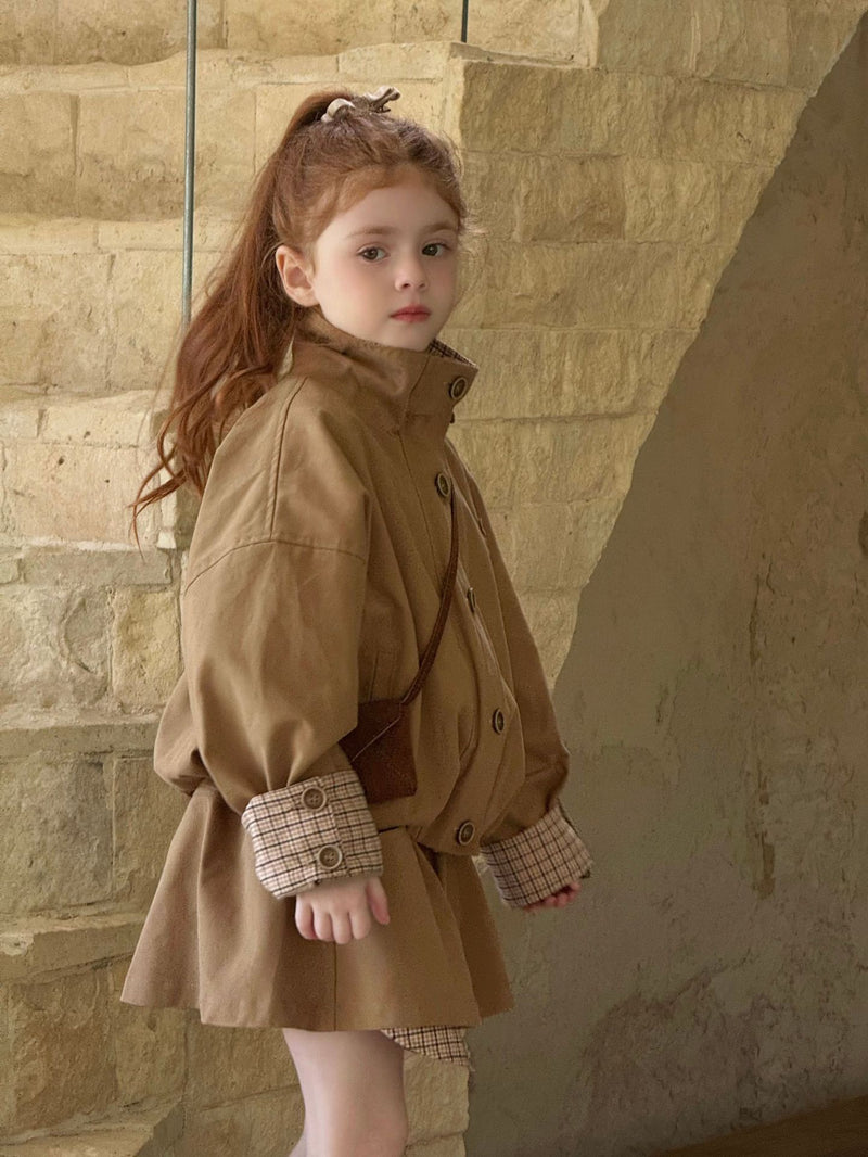 otaly / cafe check skirt【for kids , jr】(no.5671)