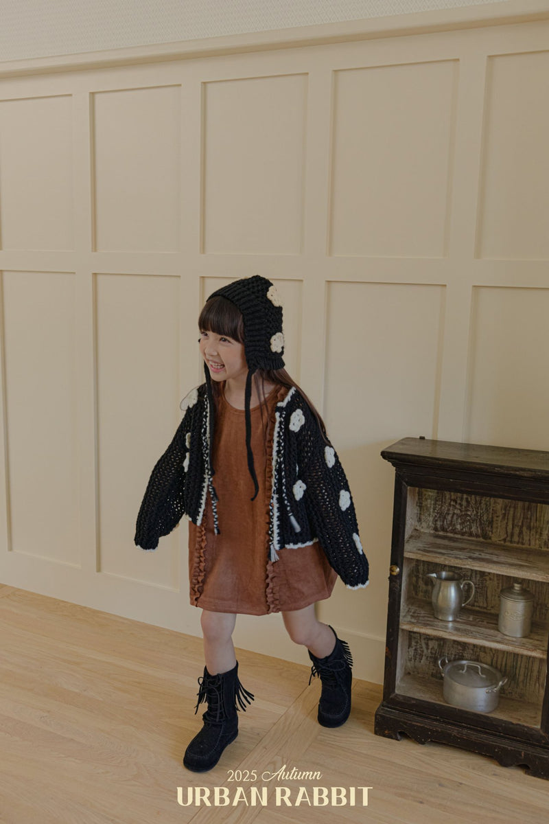 urban rabbit / suède frill one-piece【for kids & Jr.】