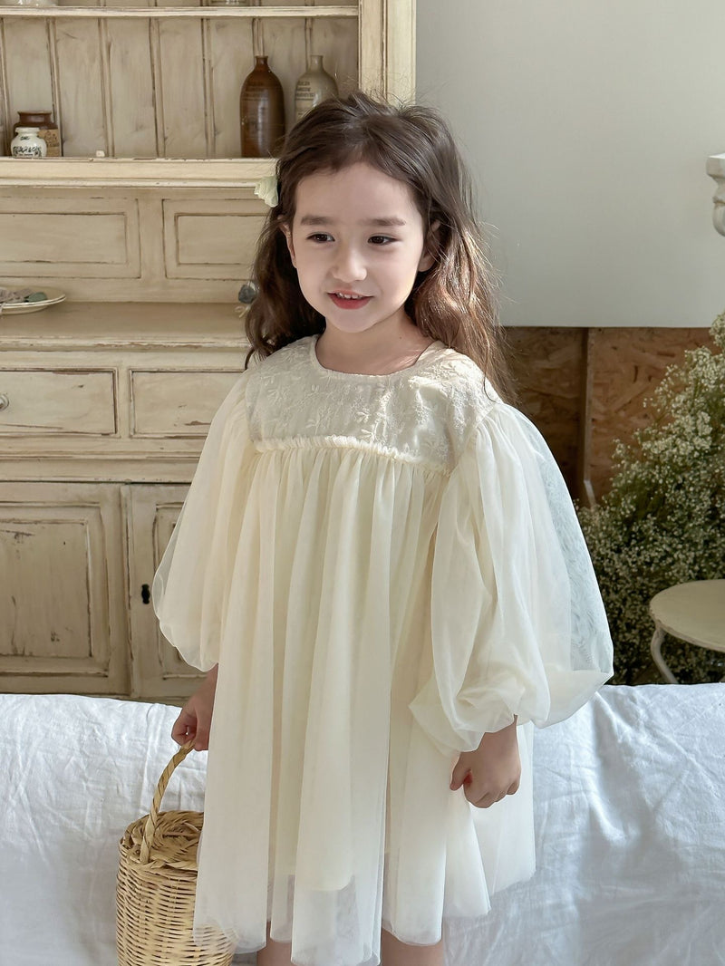 flower tulle one-piece【for kids ,jr.】