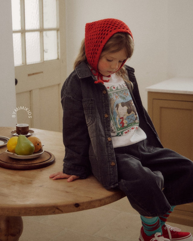 by mimi  / square quilting shirt jacket【for kids , jr】