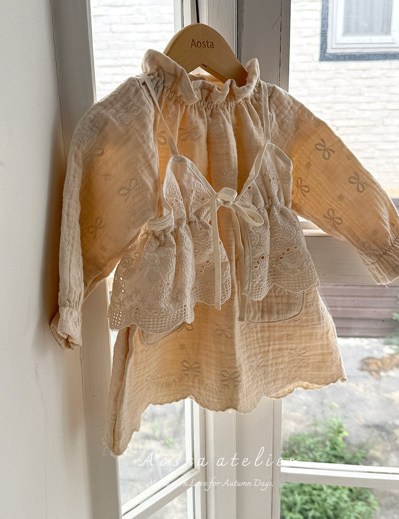 aosta /  lace ribbon vest【for baby&kids】