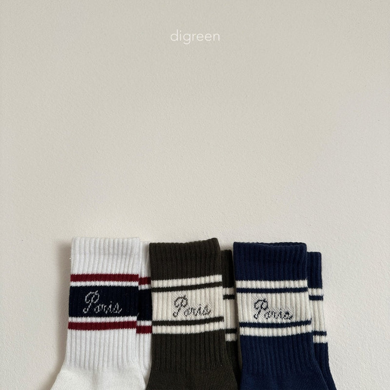 digreen / paris socks (3set)【for kids】