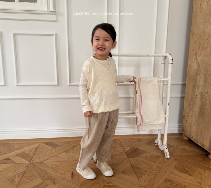 la camel  / tweed pants【for  kids】