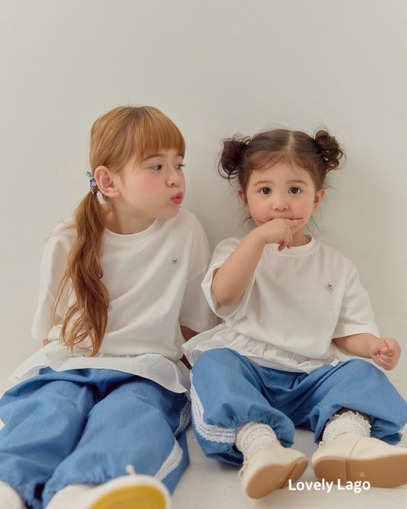 lago / frill string long t【for kids, jr &mom】