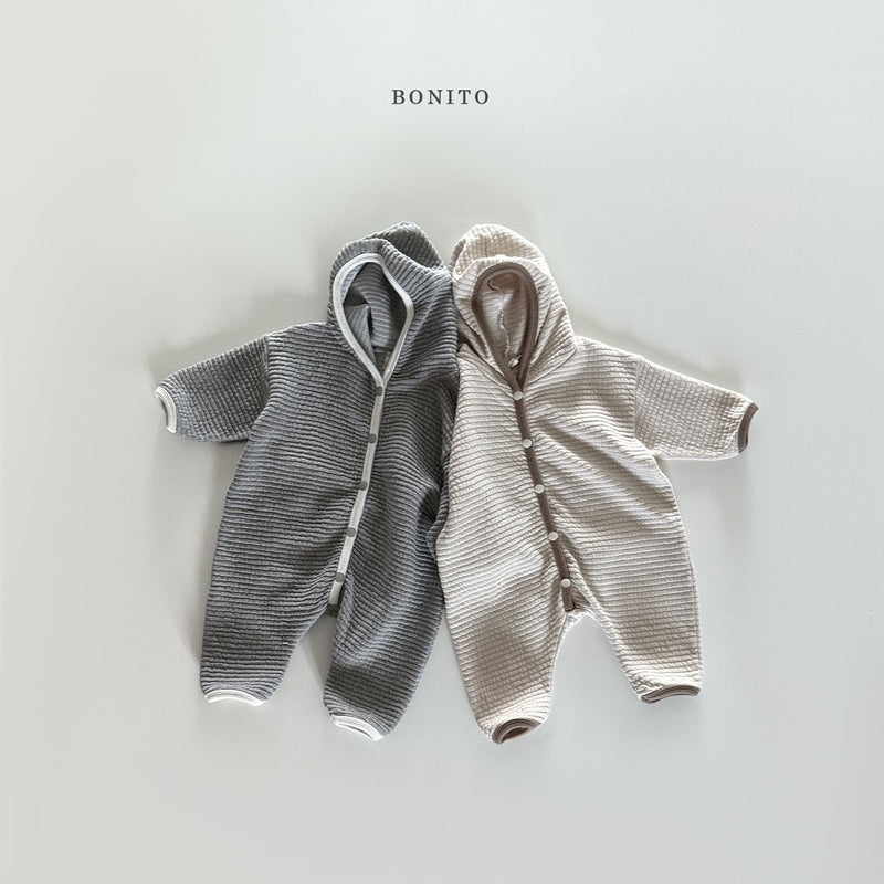 bonito / emboss hood suit 【for baby】