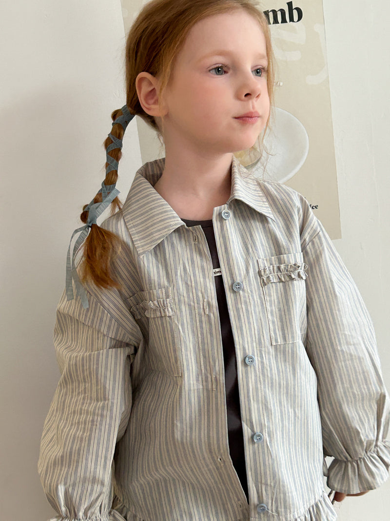 stripe wild shirt【for kids &  Jr.】