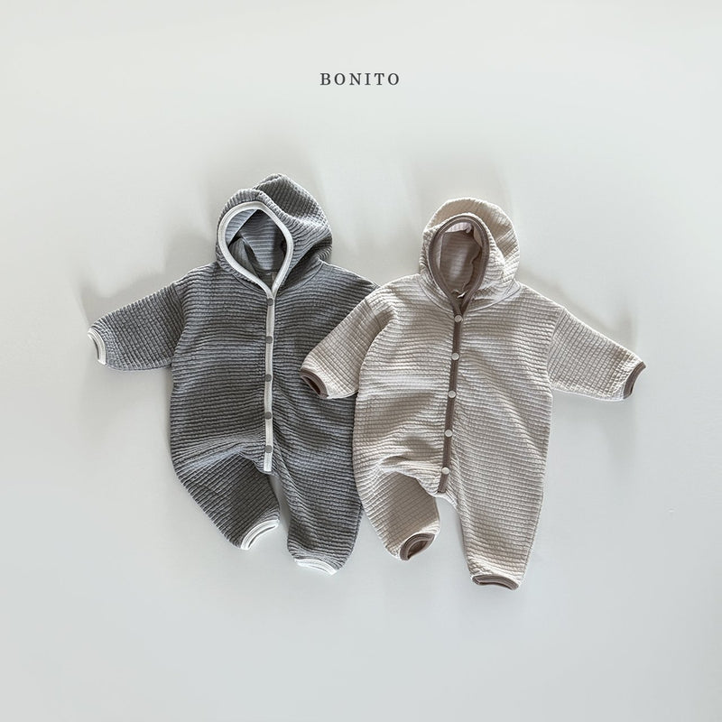 bonito / emboss hood suit 【for baby】
